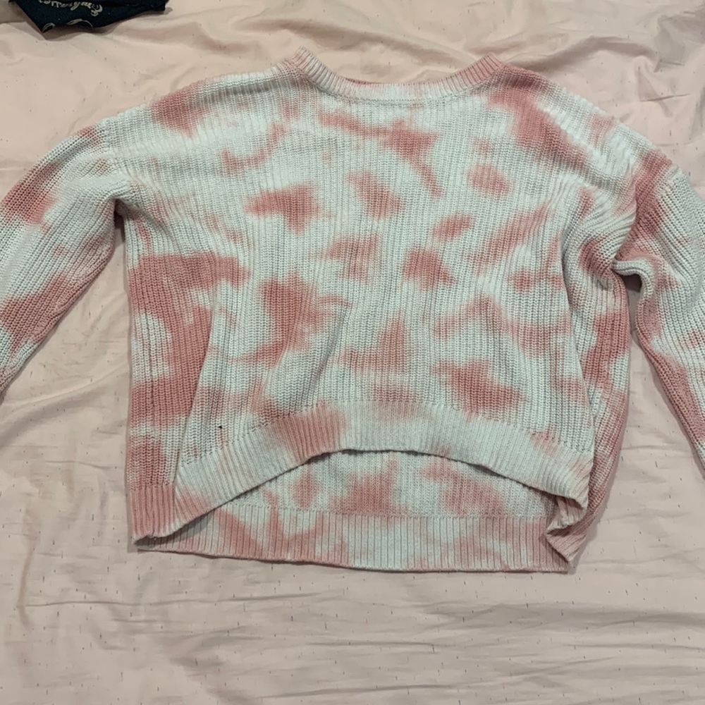 small tie dye cropped sweater